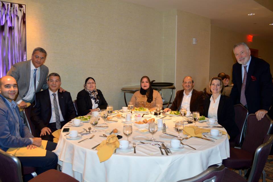 Sourcing and compliance executives from The Jones Group enjoy lunch with manufacturers from Egypt and the QIZ