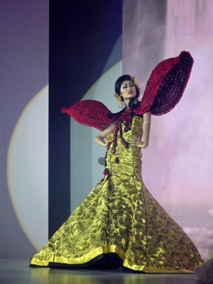 Gown by Shanghai's Qi Gang, at Hong Kong Fashion Week for Fall/Winter 2012