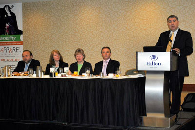 Carlos Arias speaks at CAFTA breakfast.