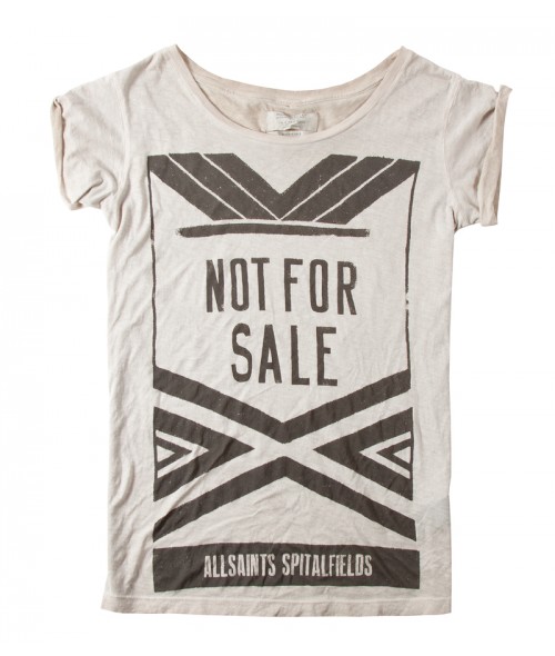 AllSaints Spitalfields sells these shirts to benefit Not For Sale, which fights to end trafficking and slavery.