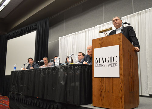 Carlos Arias speaks during SOURCING at MAGIC.